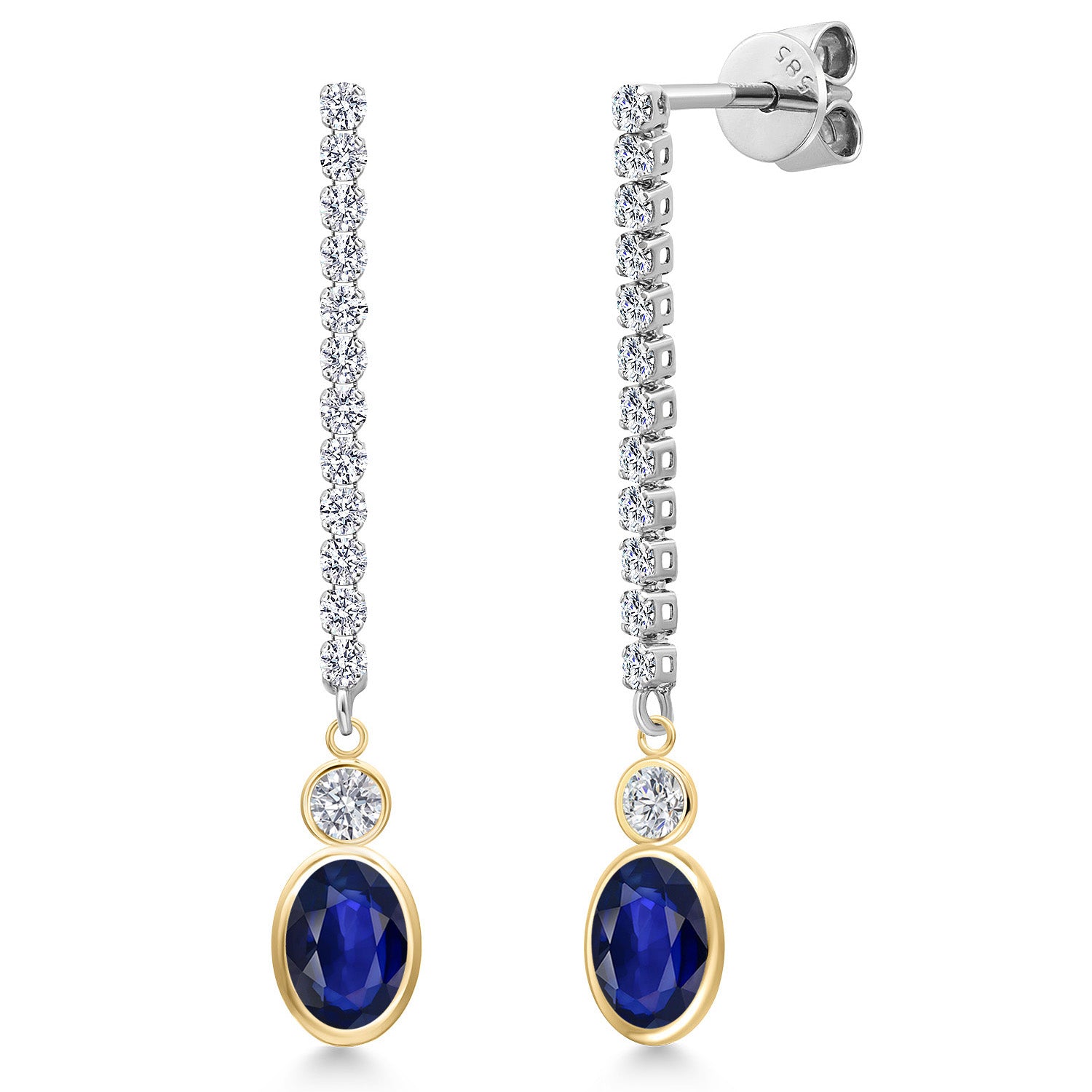 Earrings in 14K Two Tone Gold