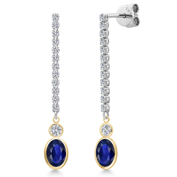 Earrings in 14K Two Tone Gold