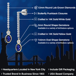 Earrings in 14K Two Tone Gold