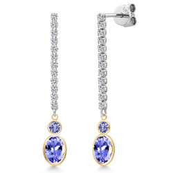 Earrings in 14K Two Tone Gold