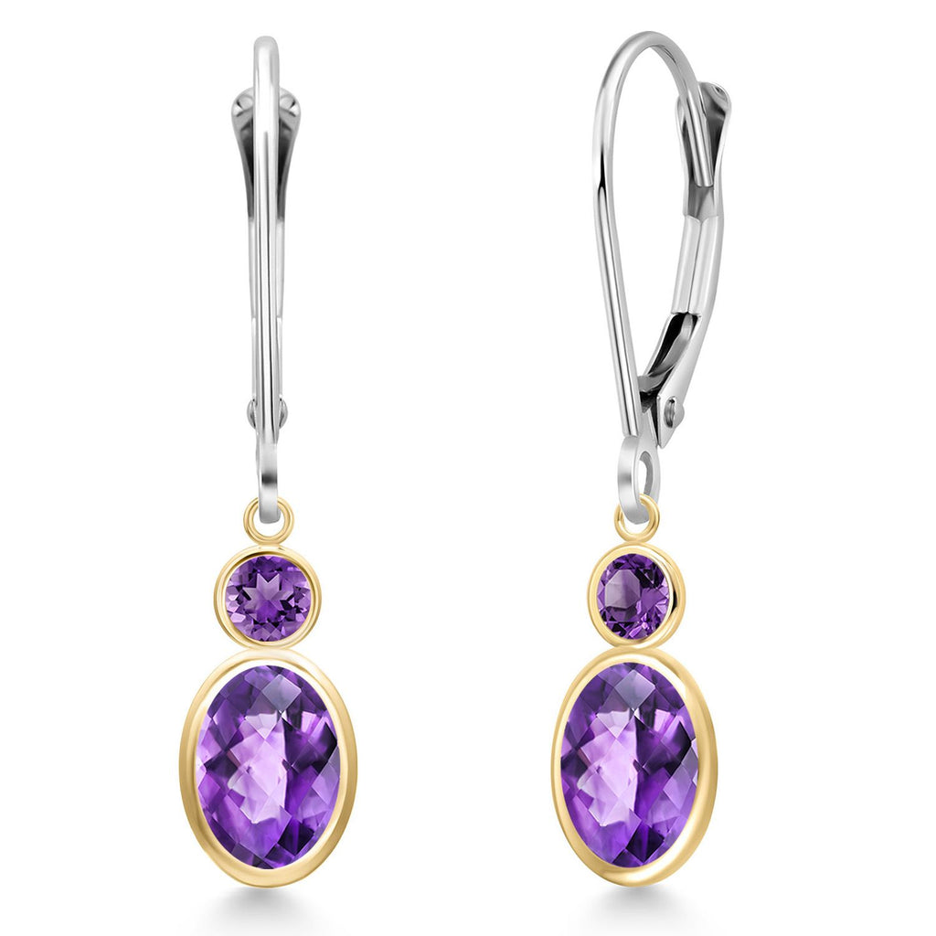 Earrings in 14K Two Tone Gold
