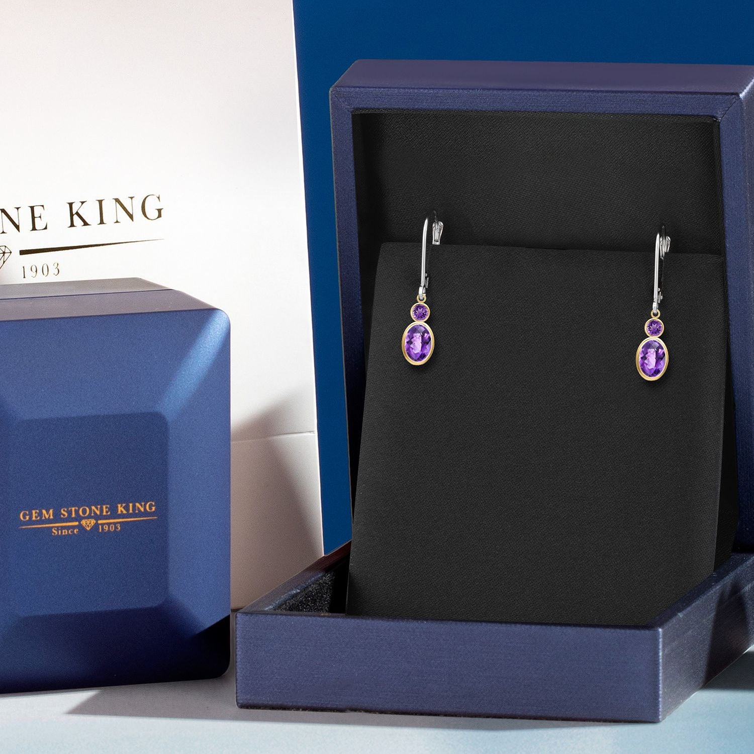 Earrings in 14K Two Tone Gold