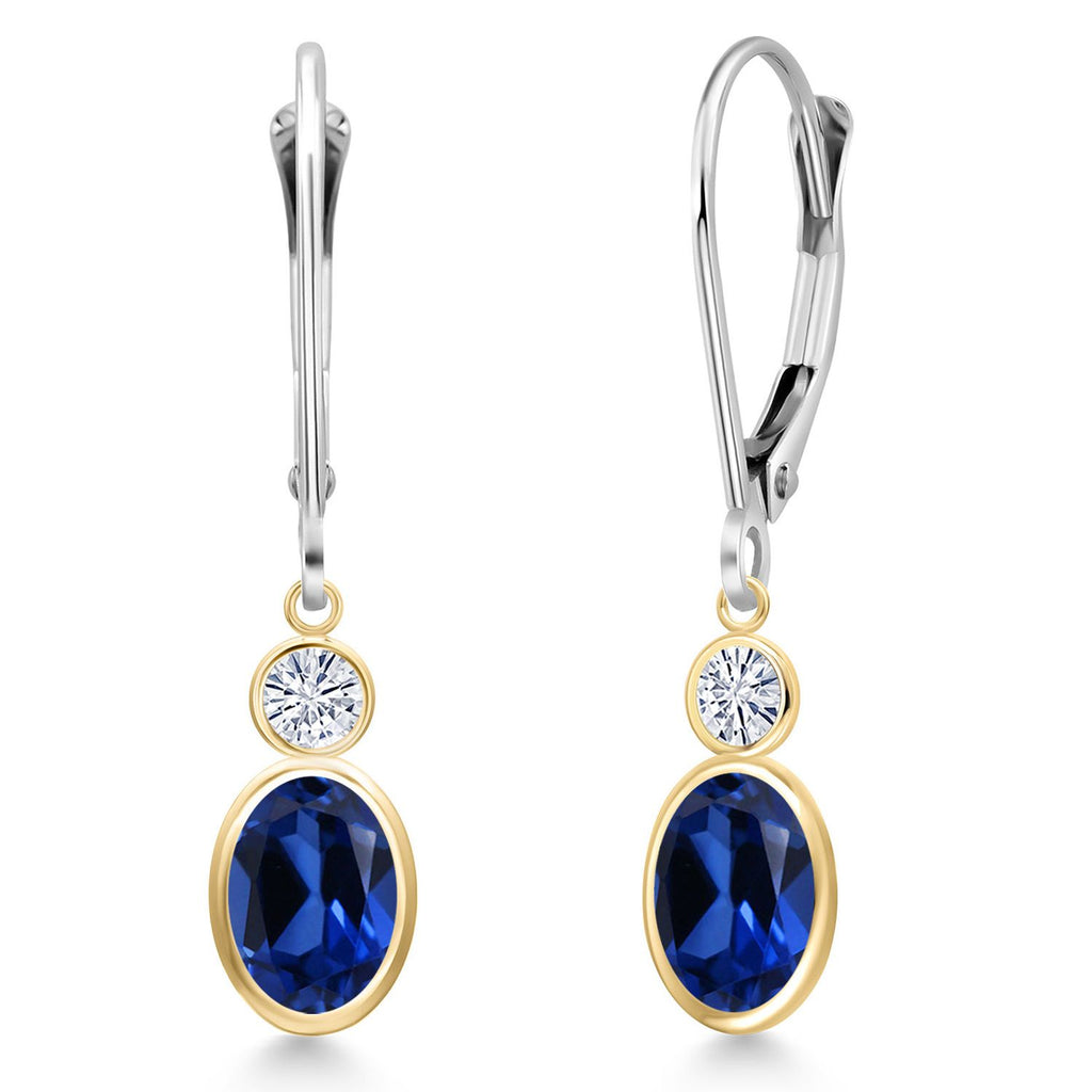 Earrings in 14K Two Tone Gold