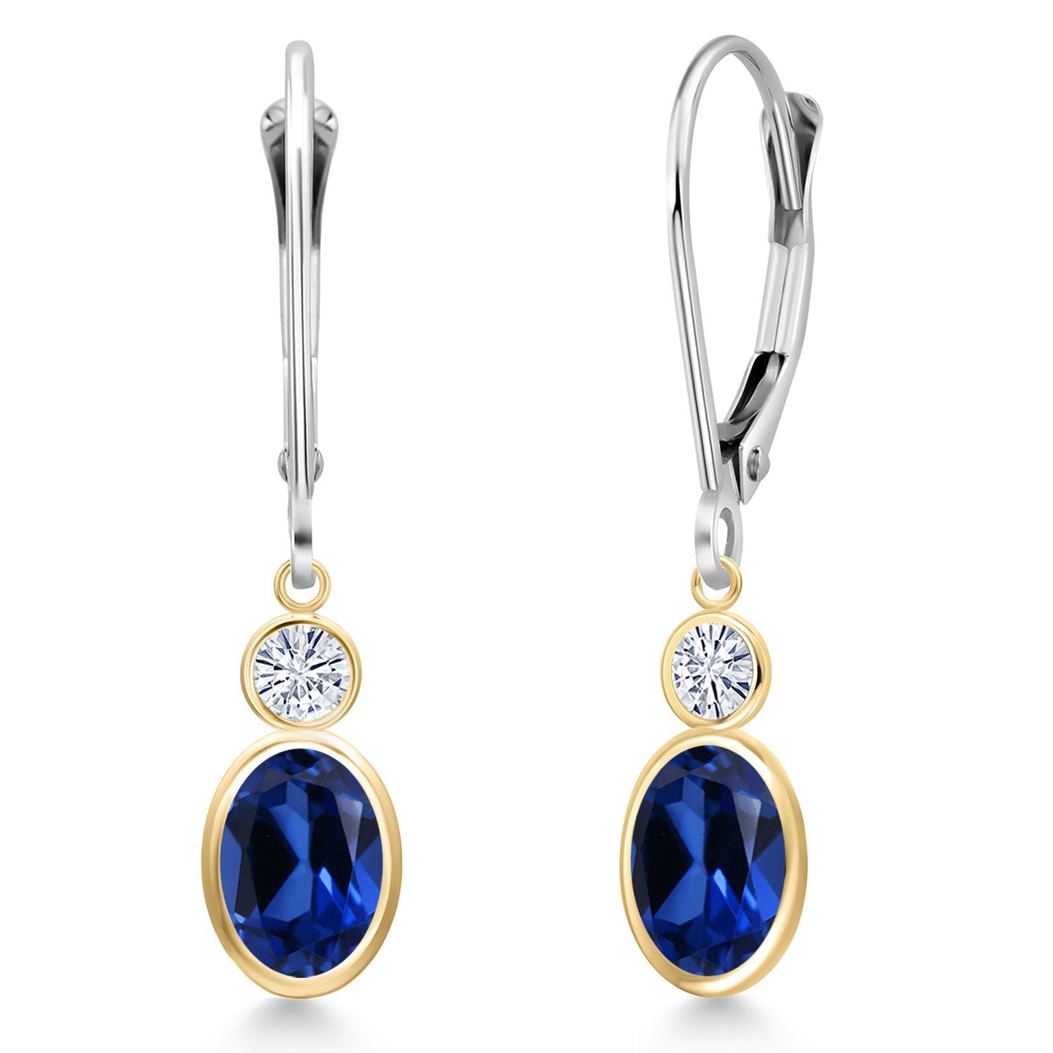 Earrings in 14K Two Tone Gold
