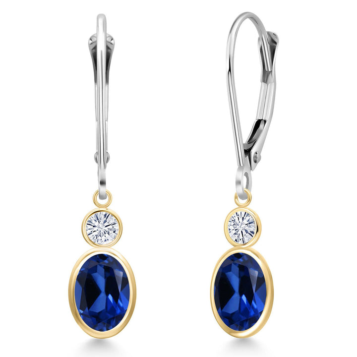 Earrings in 14K Two Tone Gold