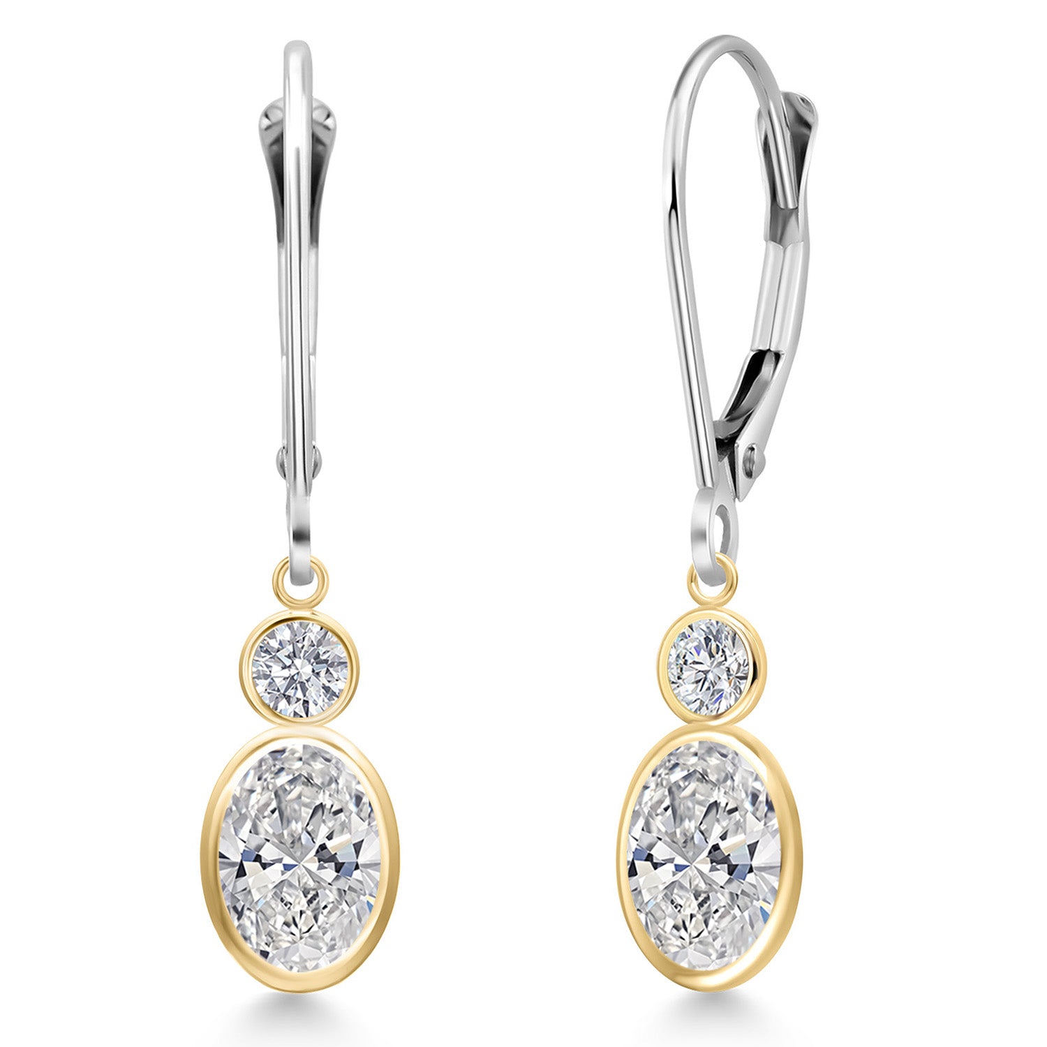 Earrings in 14K Two Tone Gold