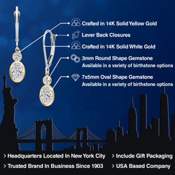 Earrings in 14K Two Tone Gold