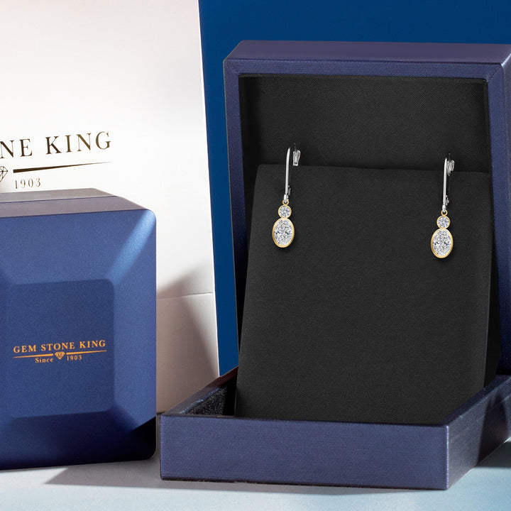 Earrings in 14K Two Tone Gold