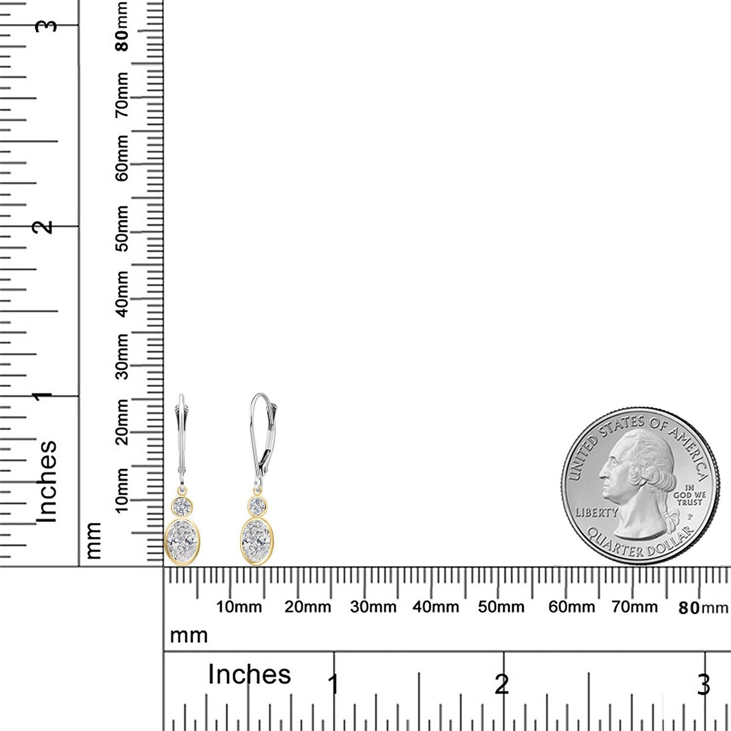 Earrings in 14K Two Tone Gold