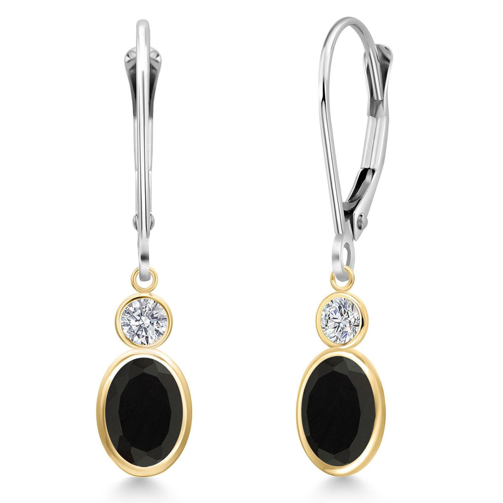 Earrings in 14K Two Tone Gold