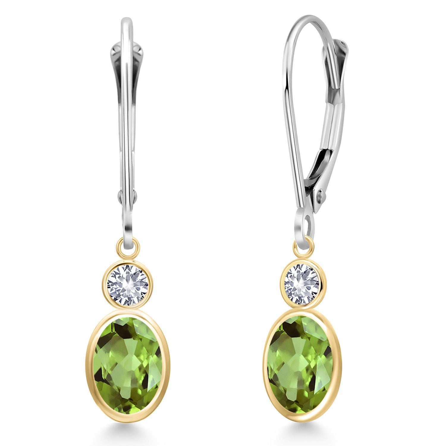 Earrings in 14K Two Tone Gold