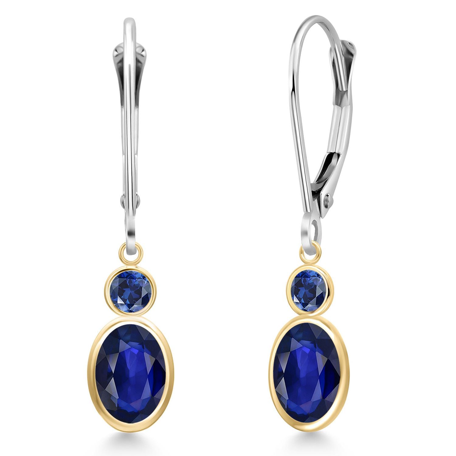 Earrings in 14K Two Tone Gold