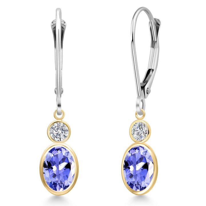 Earrings in 14K Two Tone Gold