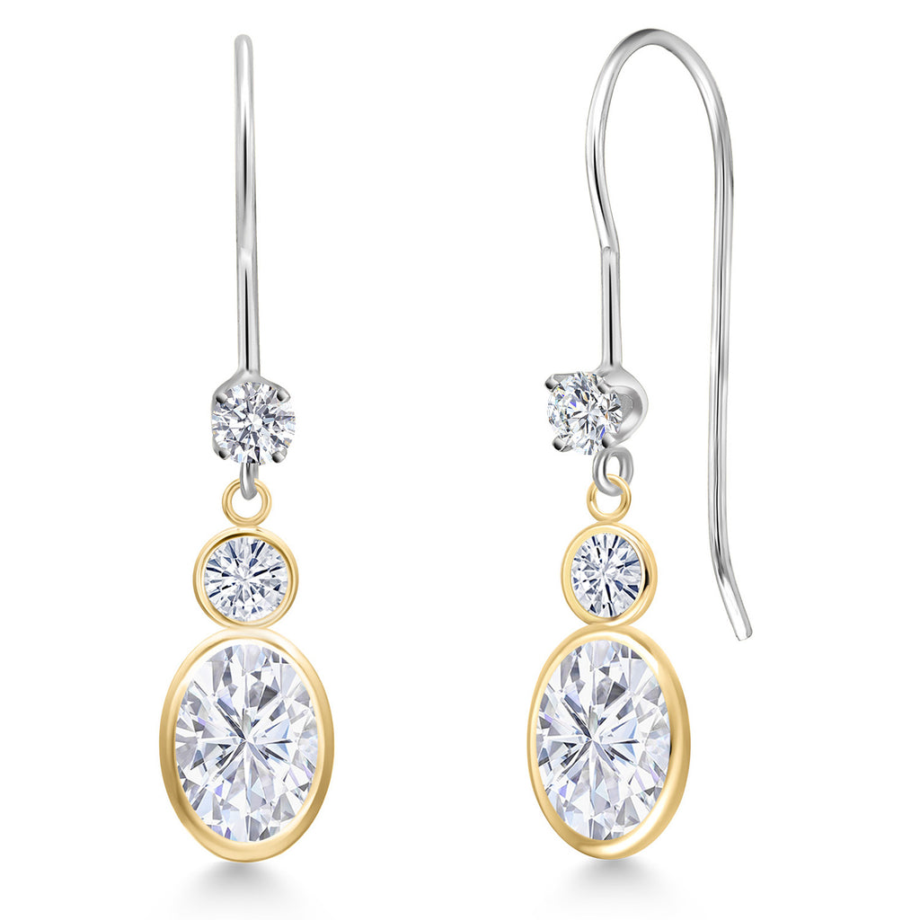 Earrings in 14K Two Tone Gold