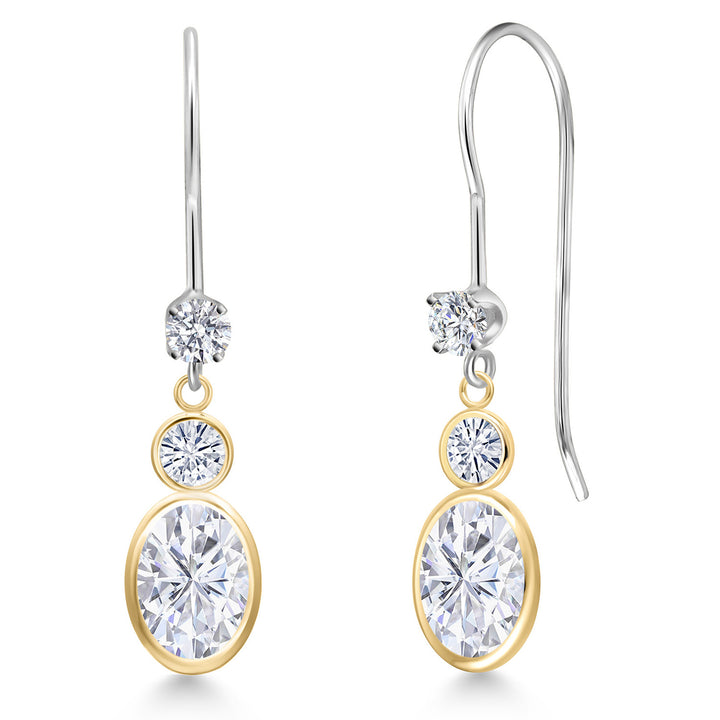 Earrings in 14K Two Tone Gold