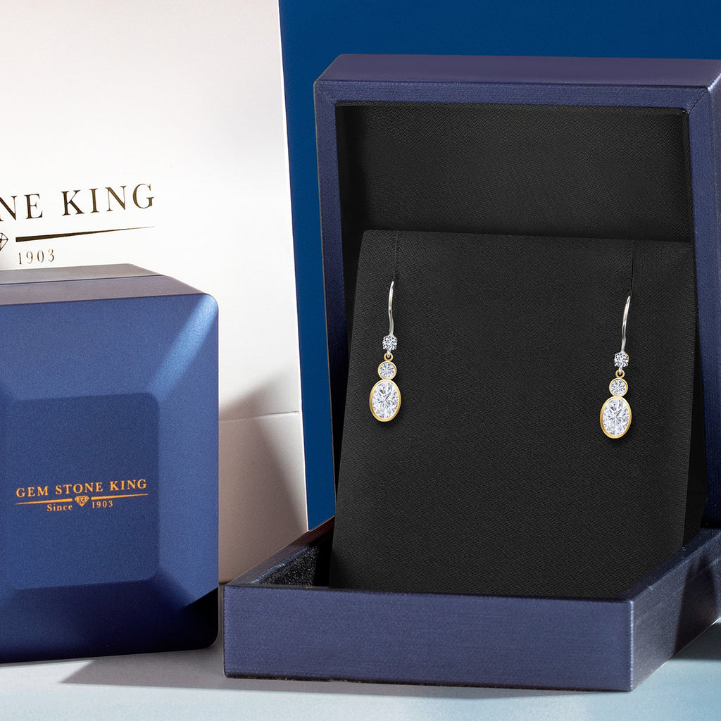 Earrings in 14K Two Tone Gold
