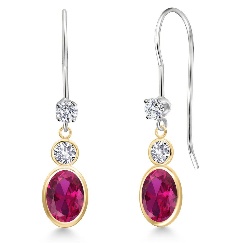 Earrings in 14K Two Tone Gold