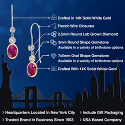 Earrings in 14K Two Tone Gold
