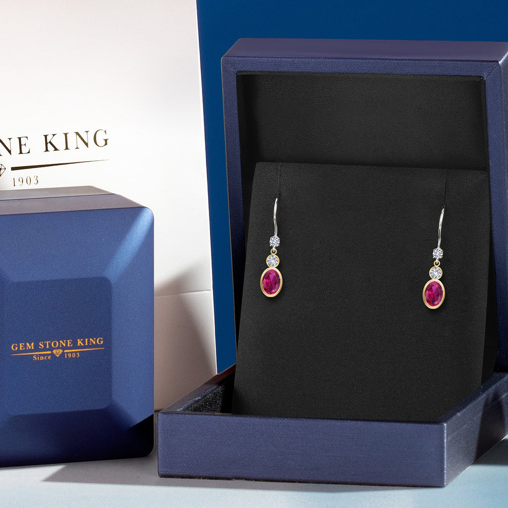 Earrings in 14K Two Tone Gold