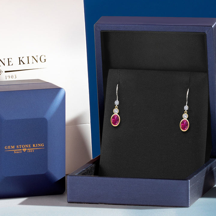 Earrings in 14K Two Tone Gold