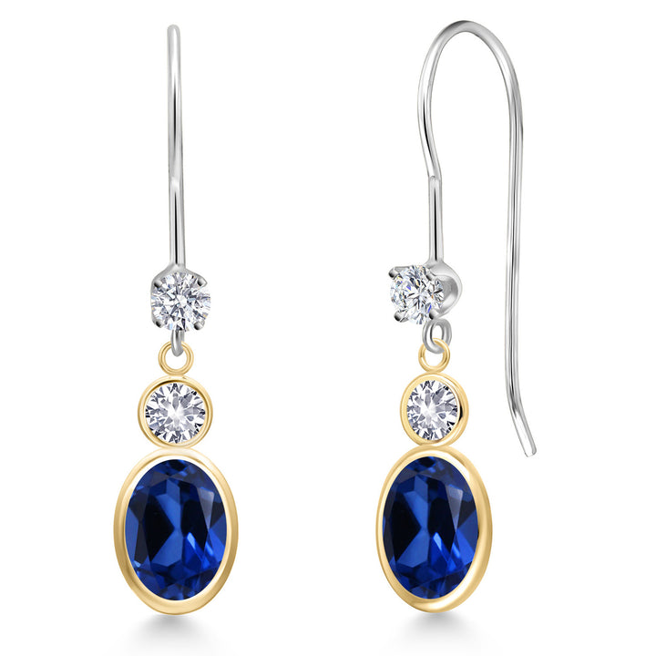 Earrings in 14K Two Tone Gold