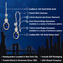 Earrings in 14K Two Tone Gold