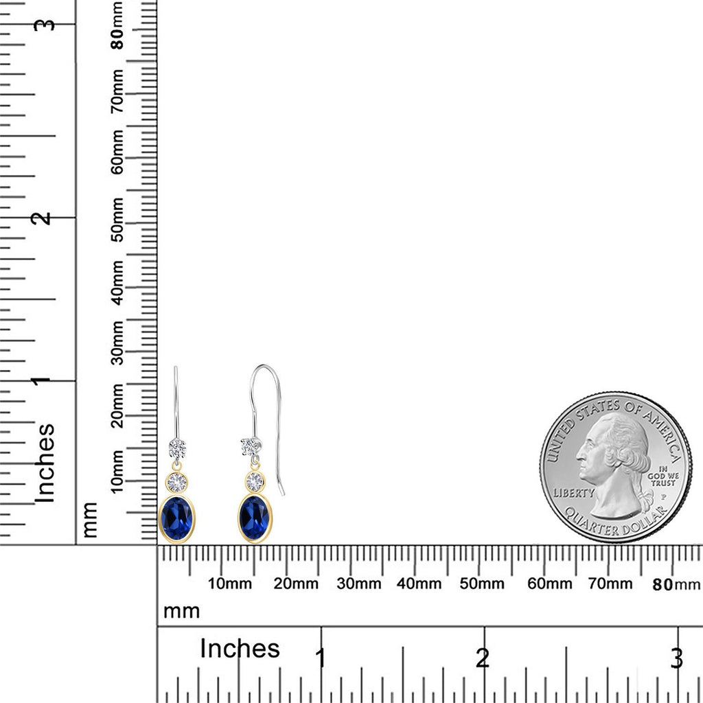 Earrings in 14K Two Tone Gold
