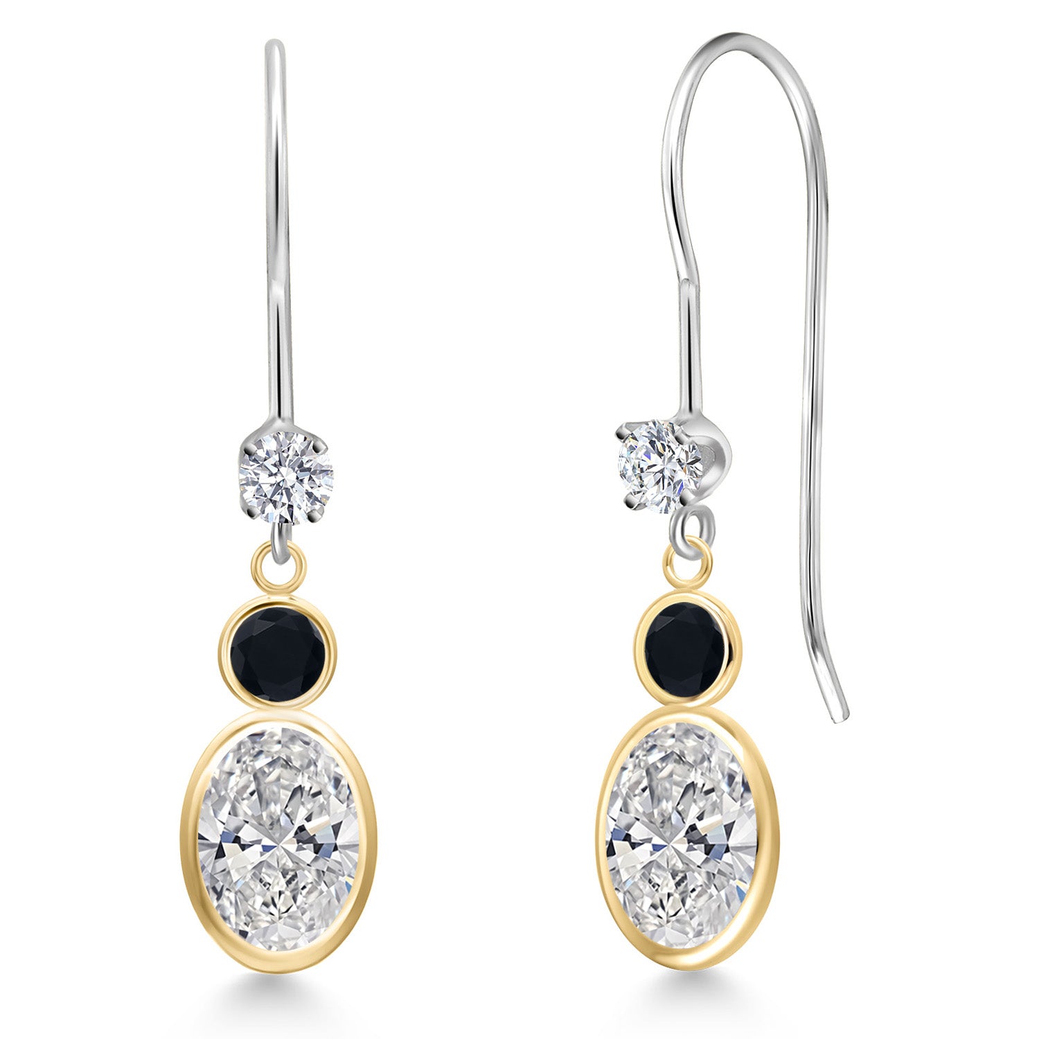 Earrings in 14K Two Tone Gold