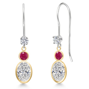 Earrings in 14K Two Tone Gold