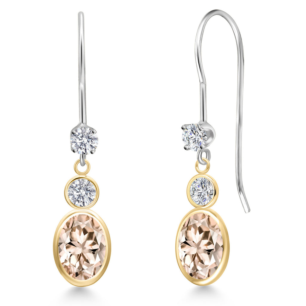 Earrings in 14K Two Tone Gold