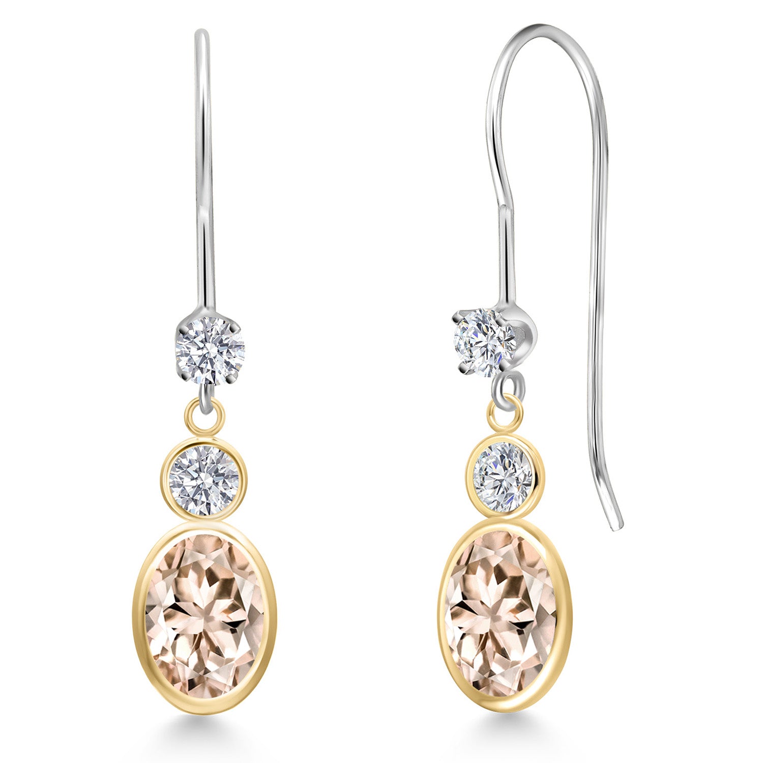 Earrings in 14K Two Tone Gold