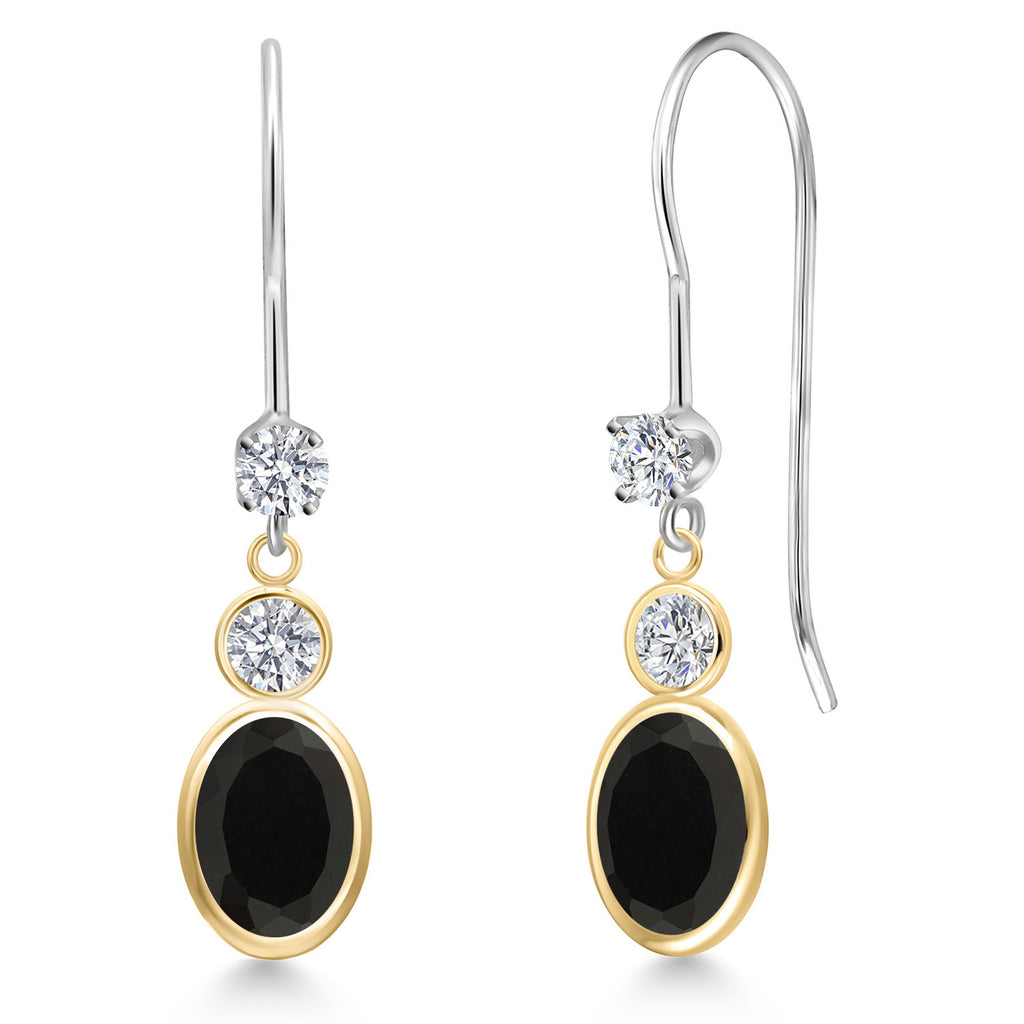 Earrings in 14K Two Tone Gold