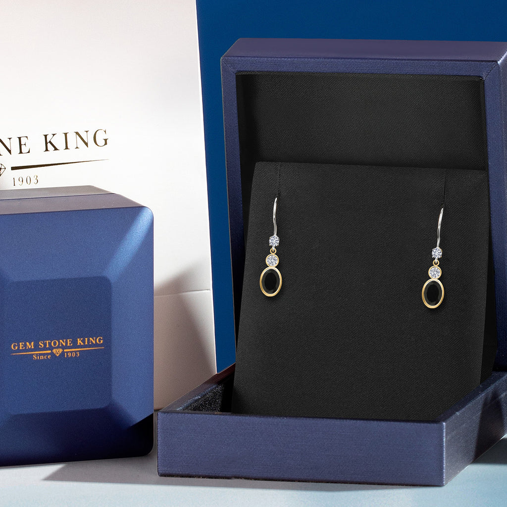 Earrings in 14K Two Tone Gold