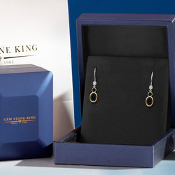 Earrings in 14K Two Tone Gold