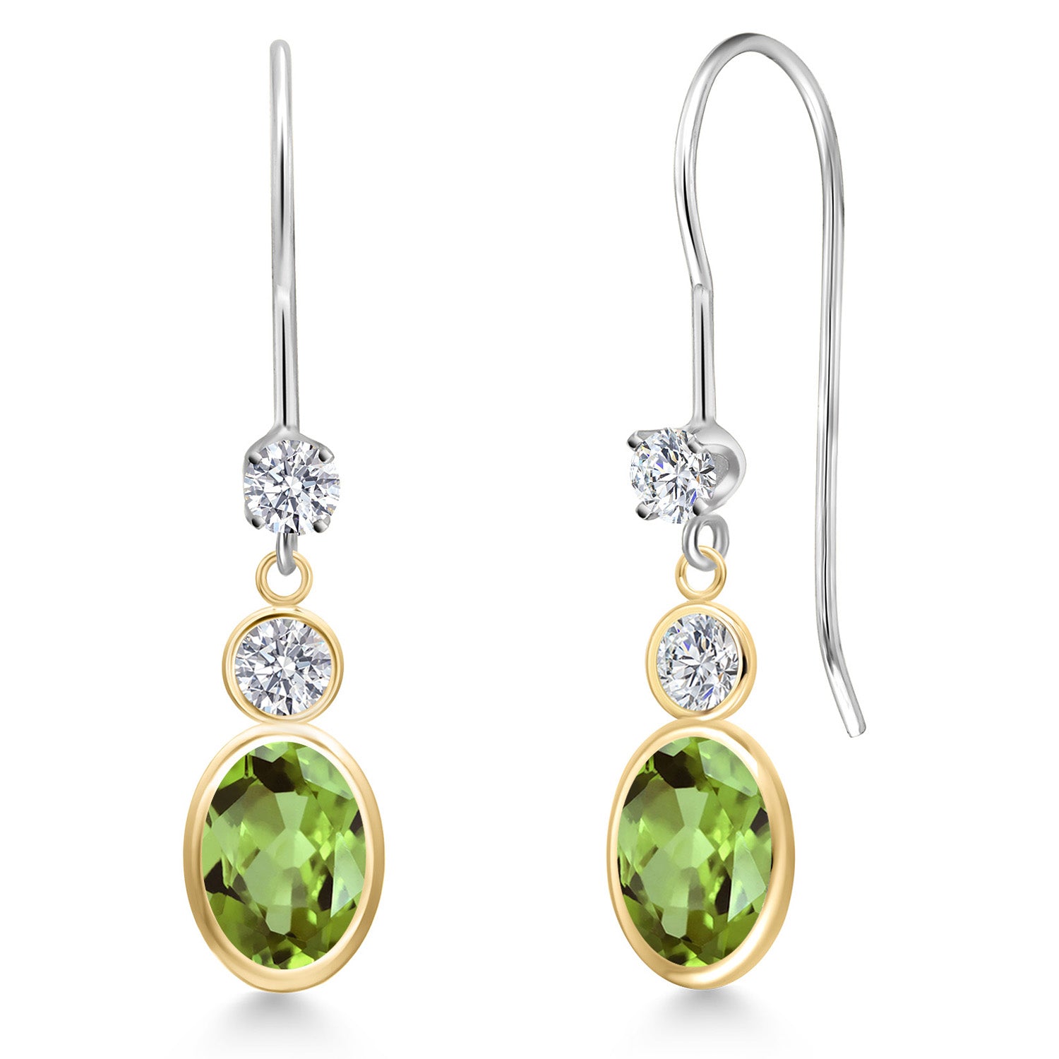 Earrings in 14K Two Tone Gold