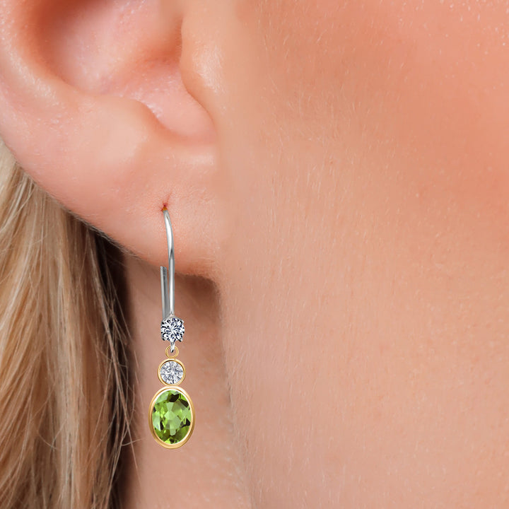 Earrings in 14K Two Tone Gold