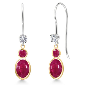 Earrings in 14K Two Tone Gold