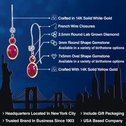 Earrings in 14K Two Tone Gold