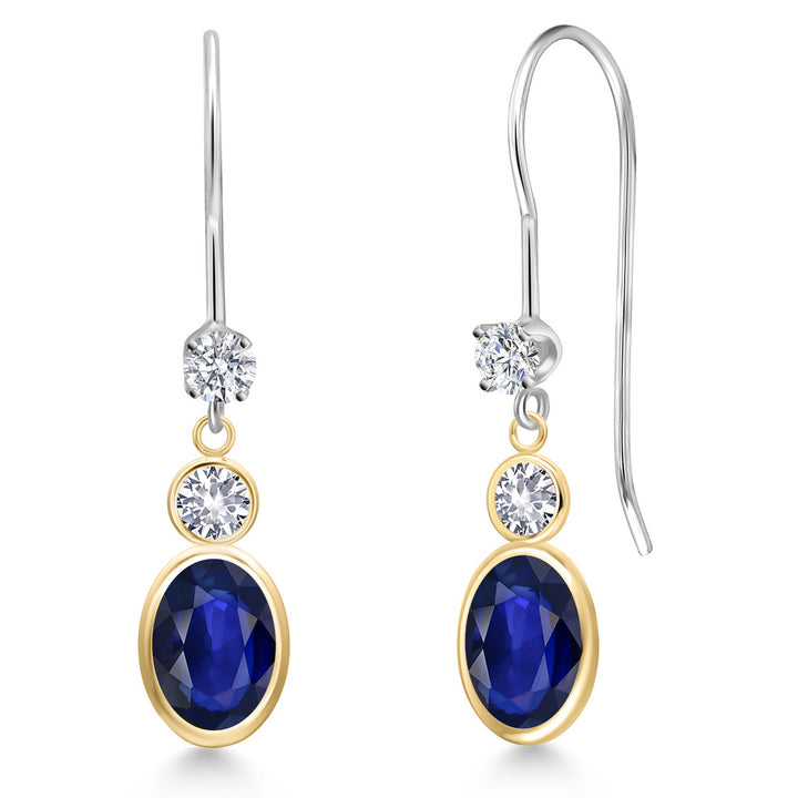 Earrings in 14K Two Tone Gold