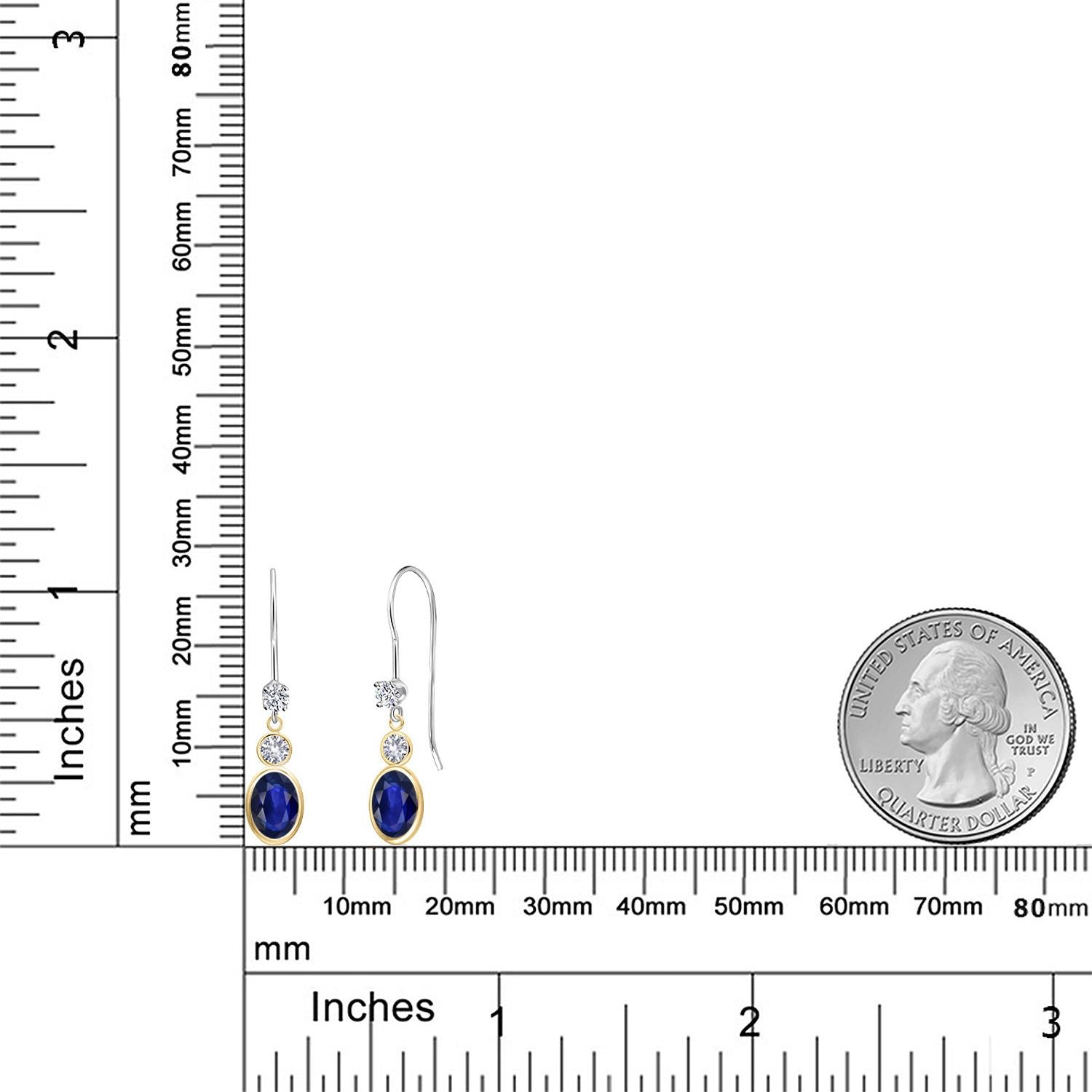 Earrings in 14K Two Tone Gold