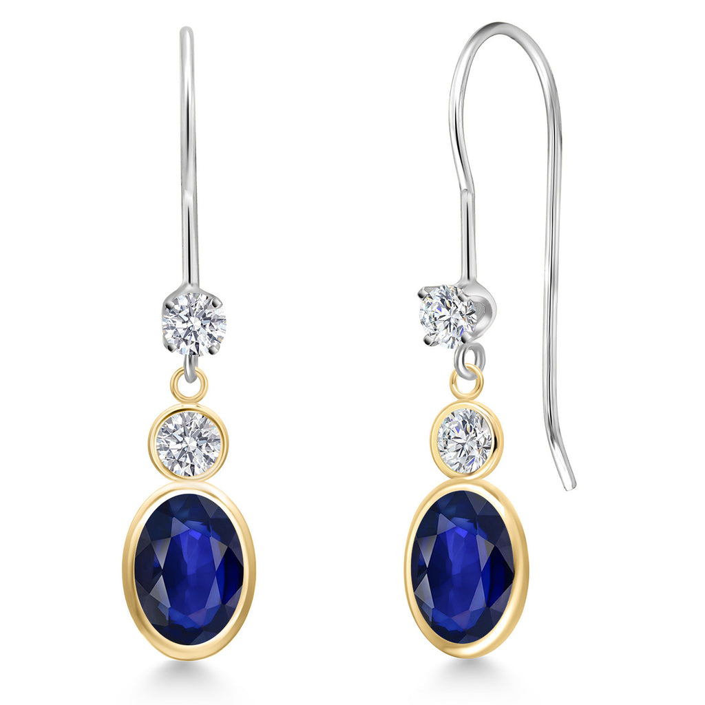 Earrings in 14K Two Tone Gold