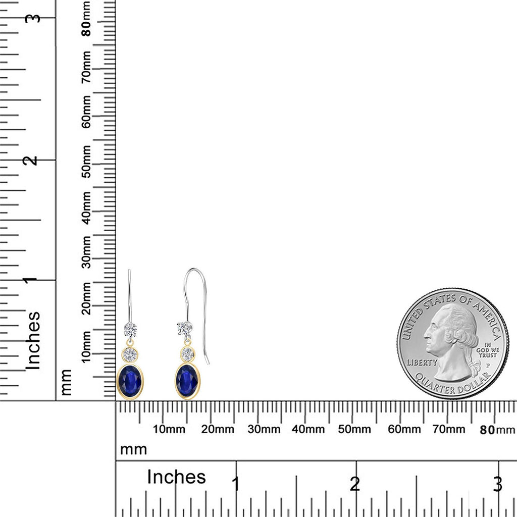 Earrings in 14K Two Tone Gold
