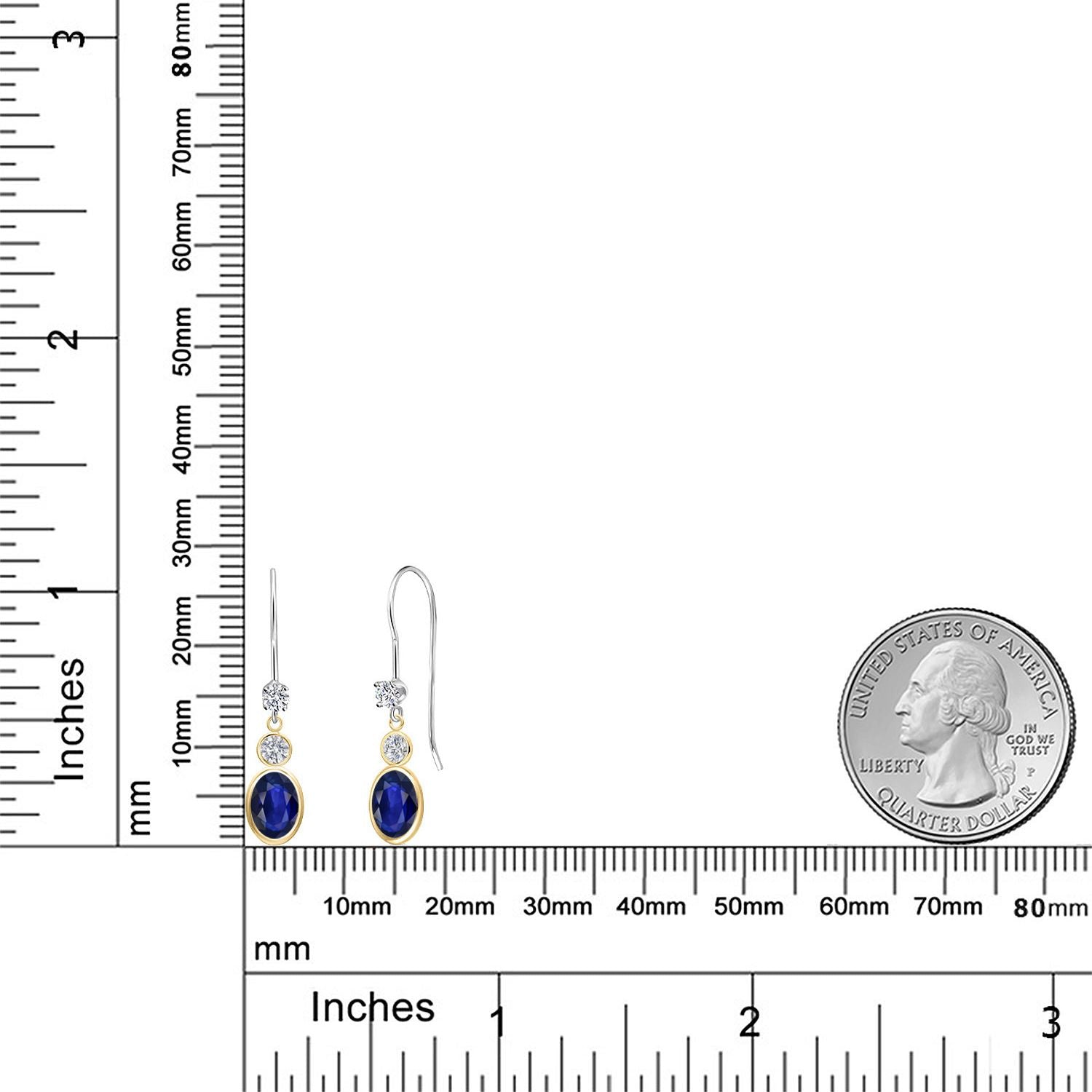 Earrings in 14K Two Tone Gold