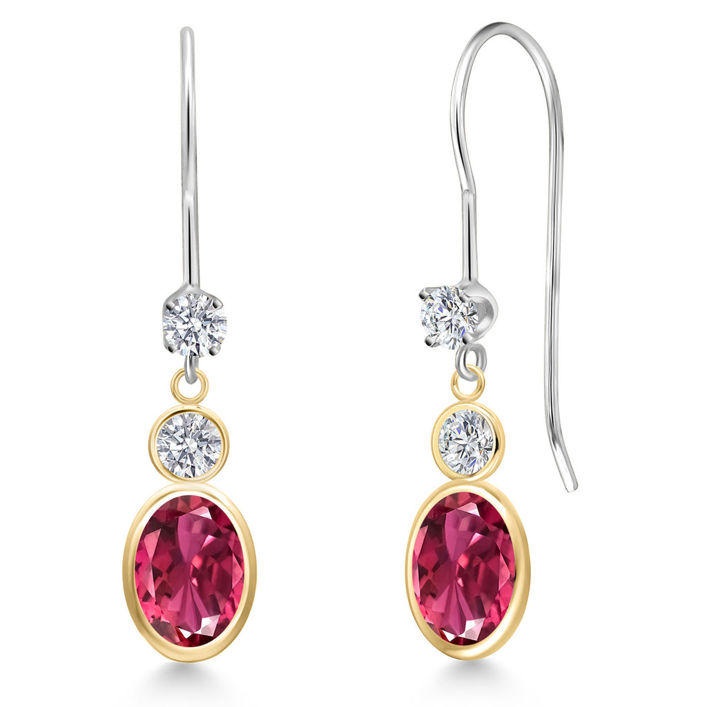 Earrings in 14K Two Tone Gold