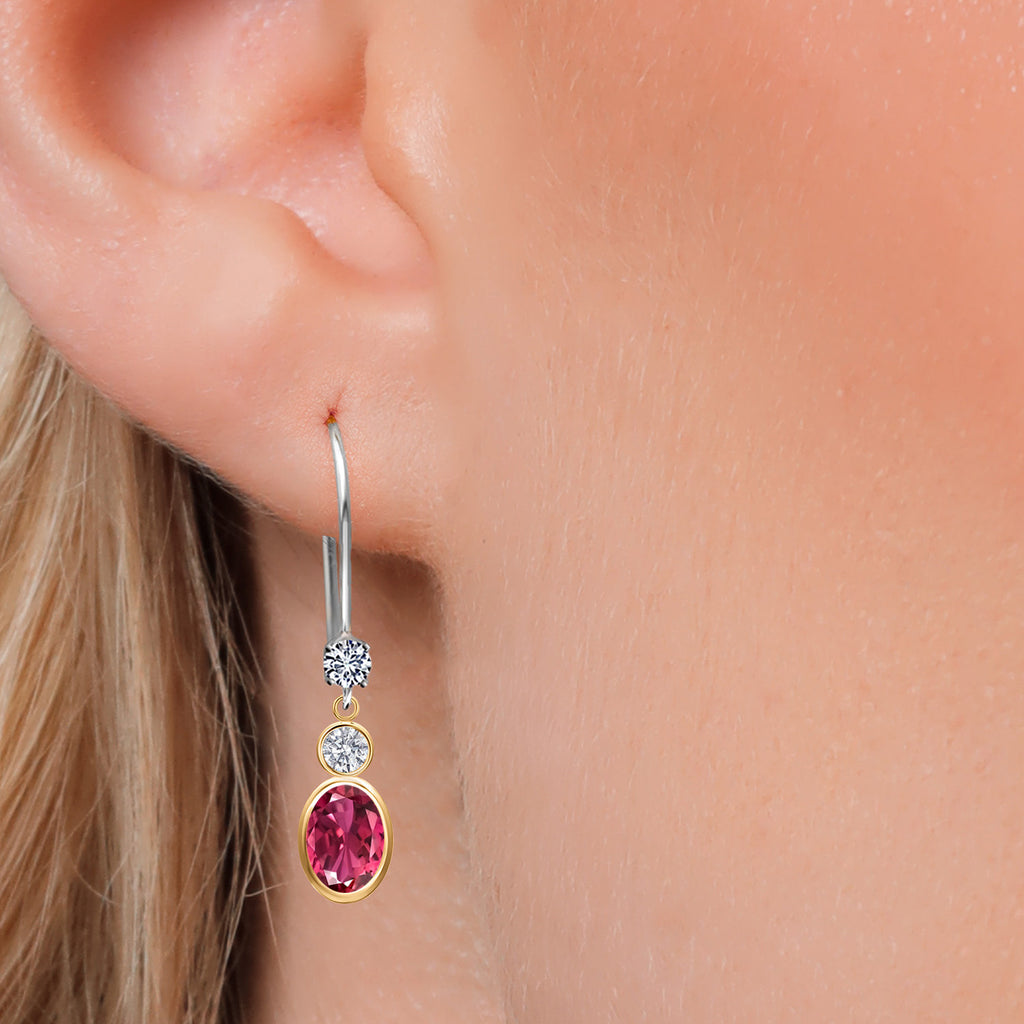 Earrings in 14K Two Tone Gold