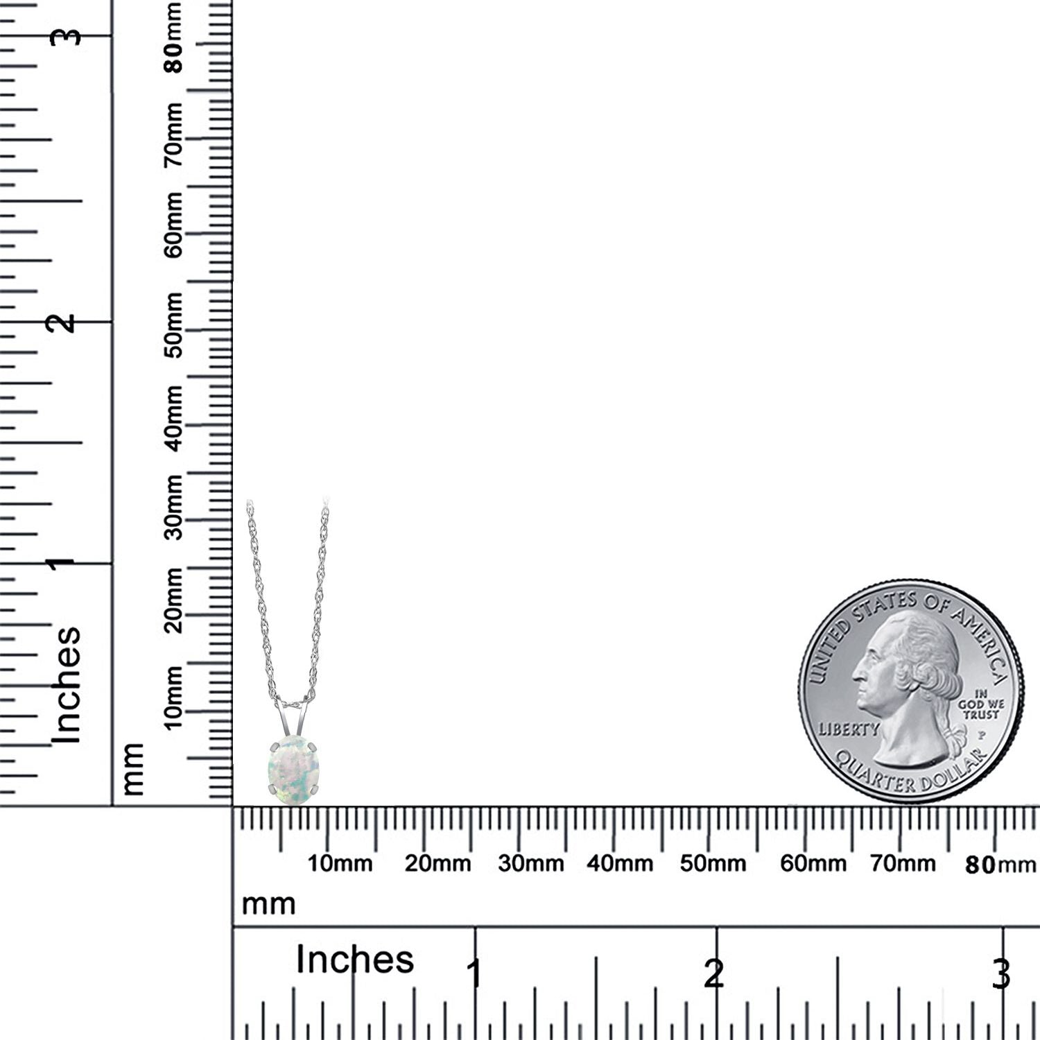 Pendant in 14K White Gold