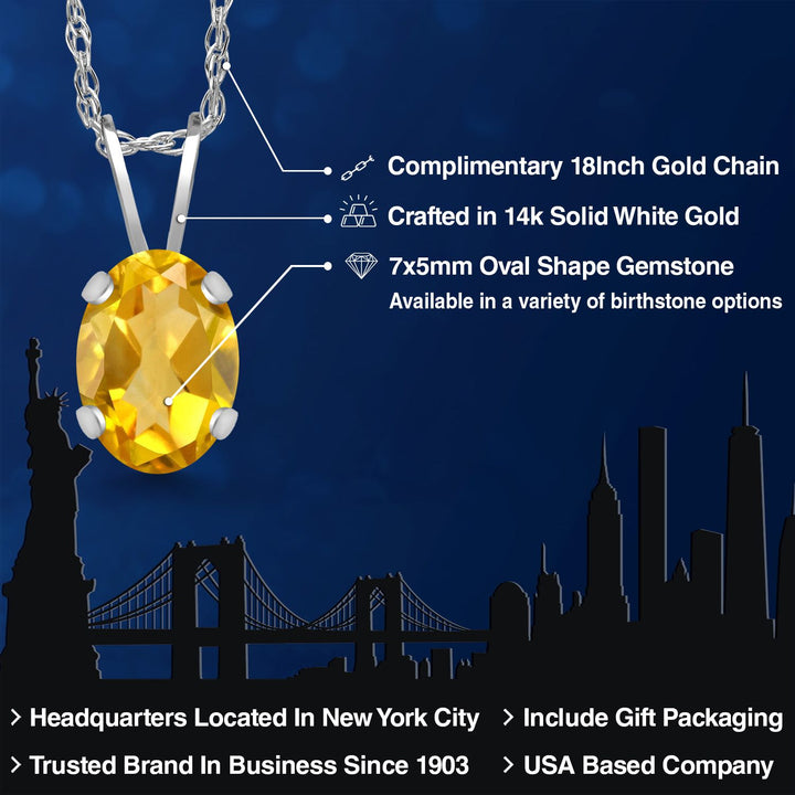 Pendant in 14K White Gold