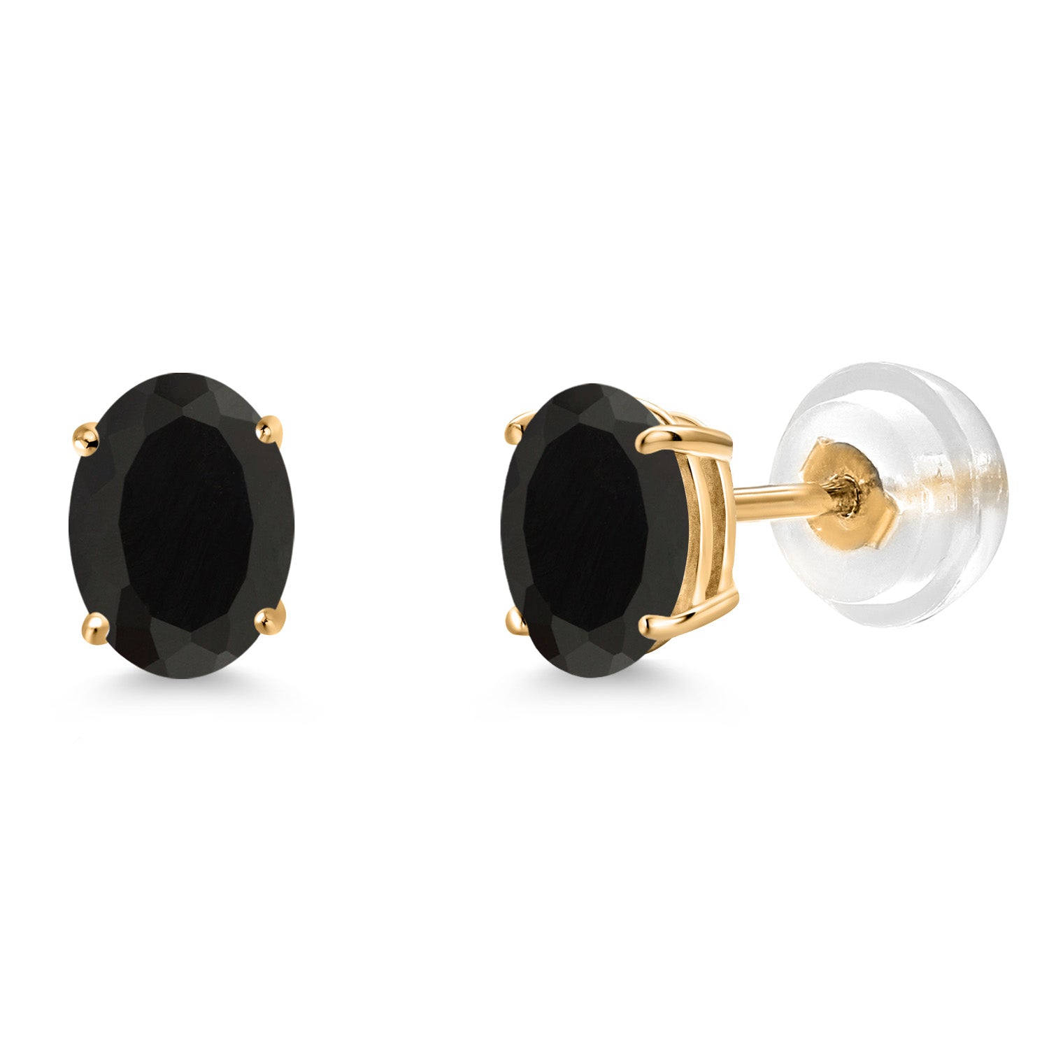 Onyx - December_Earrings in 14K Yellow Gold