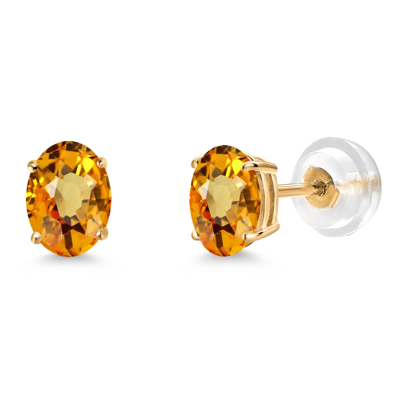 Yellow Sapphire - September_Earrings in 14K Yellow Gold