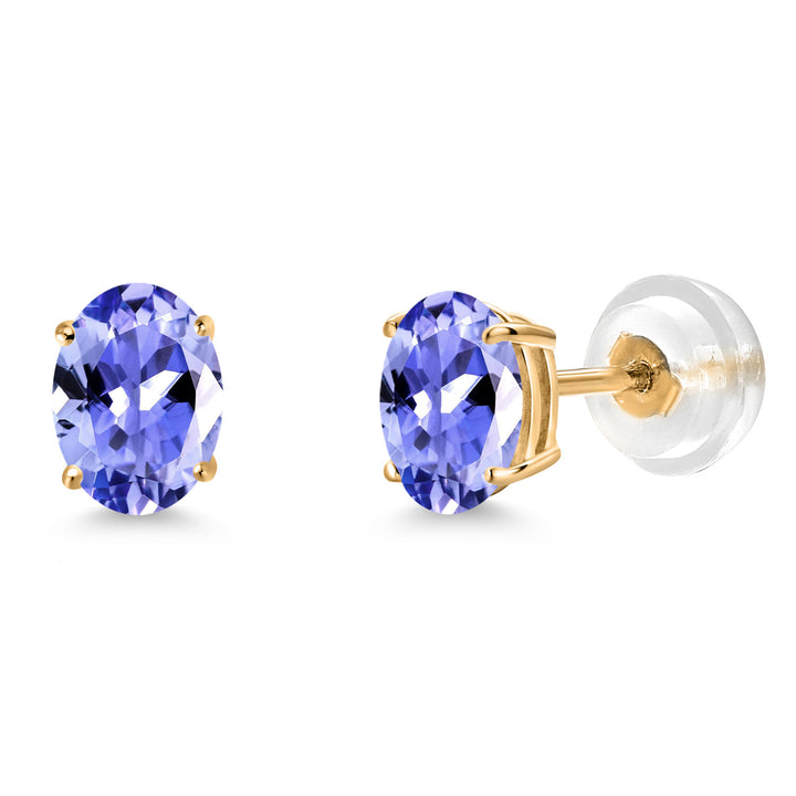 Tanzanite - December_Earrings in 14K Yellow Gold
